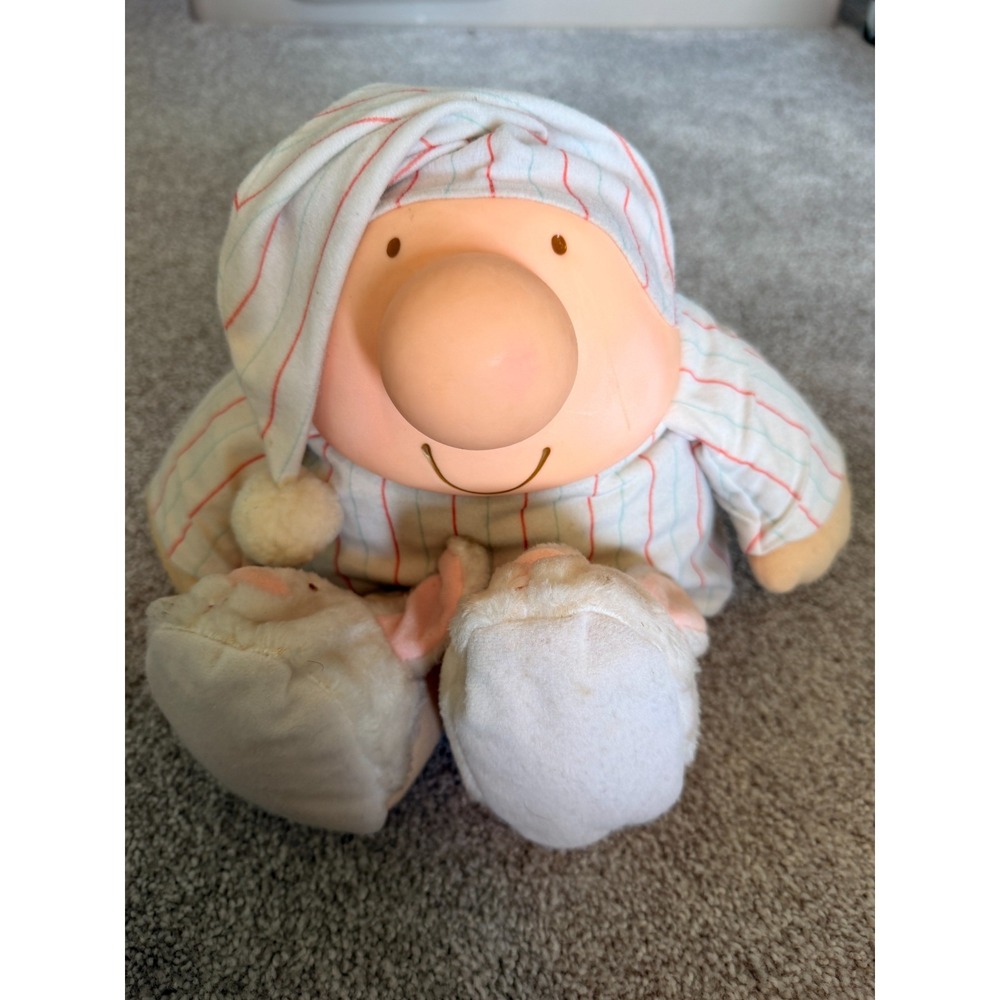 Vintage Ziggy Plush Doll Nightcap Pajamas Bunny Slippers American Greetings